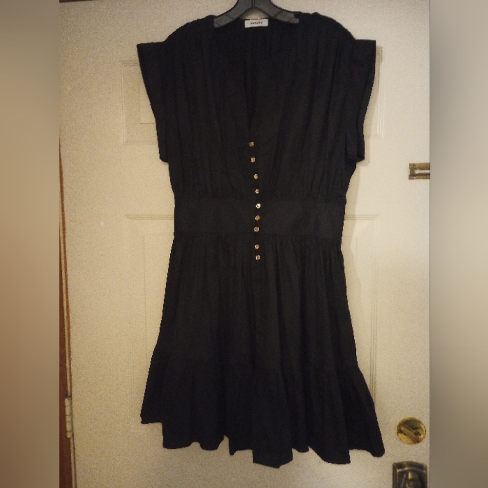 Sandro Amethyste LBD, black dress, size 40, US 8/10